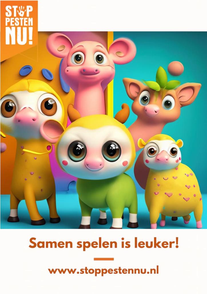 Poster Samen spelen is leuker Basisschool